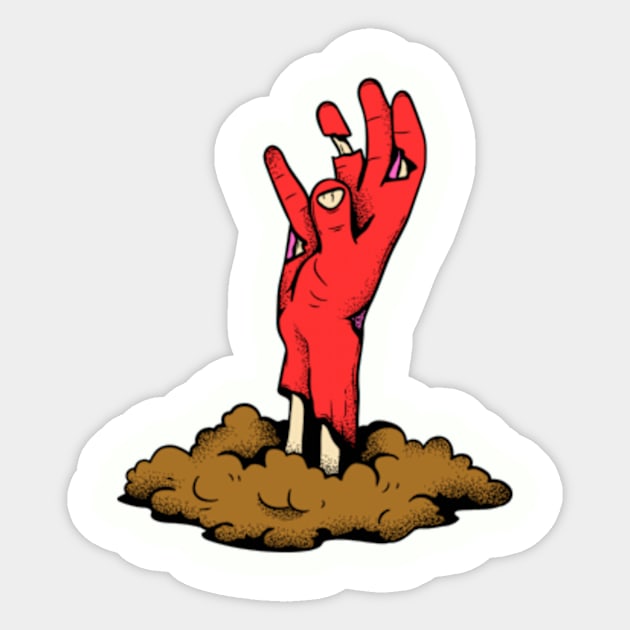 Zombie hand Sticker by Mr hicham